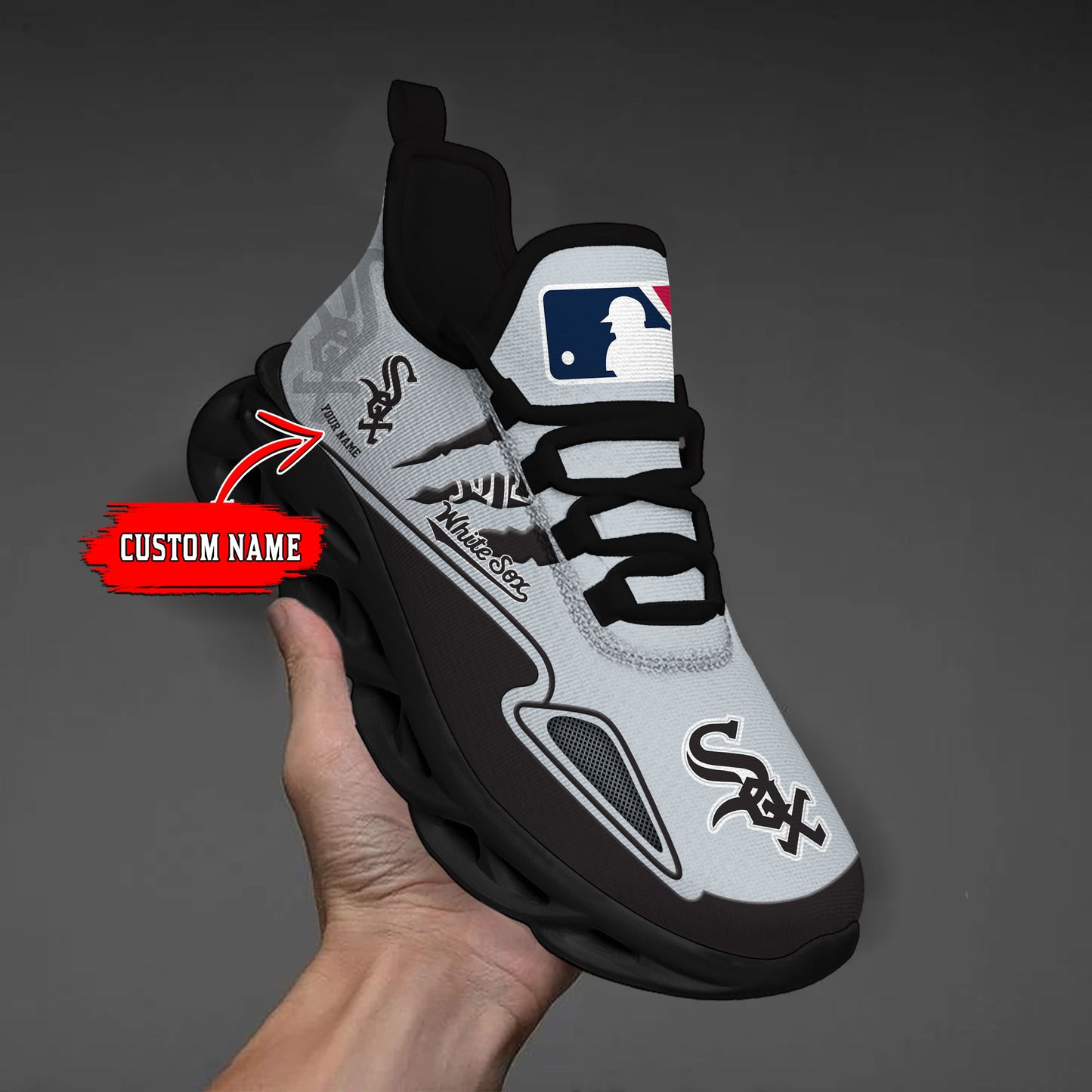 Ideafootwear Chicago White Sox Max Soul Shoes Sneakers For Men And Women