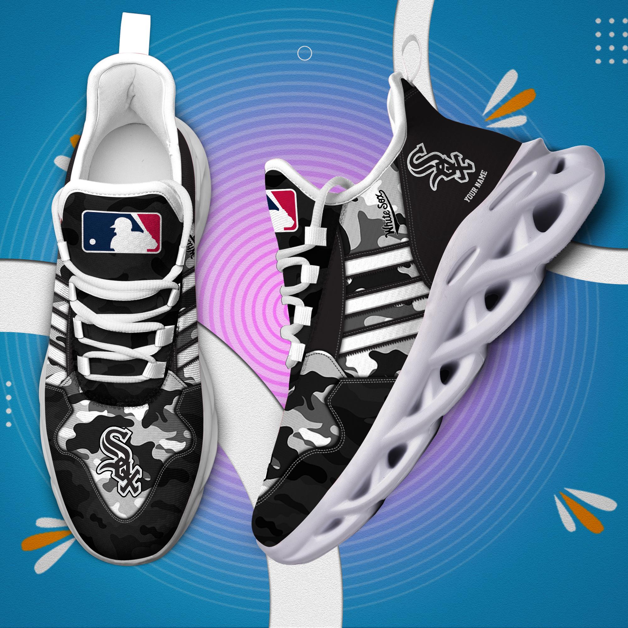 Ideafootwear Chicago White Sox Max Soul Shoes Sneakers For Men And Women