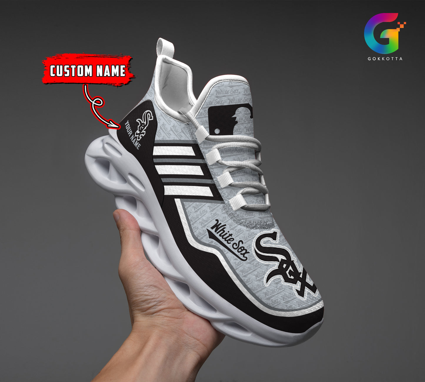 Ideafootwear Chicago White Sox MLB Max Soul Shoes Sneakers For Men And Women