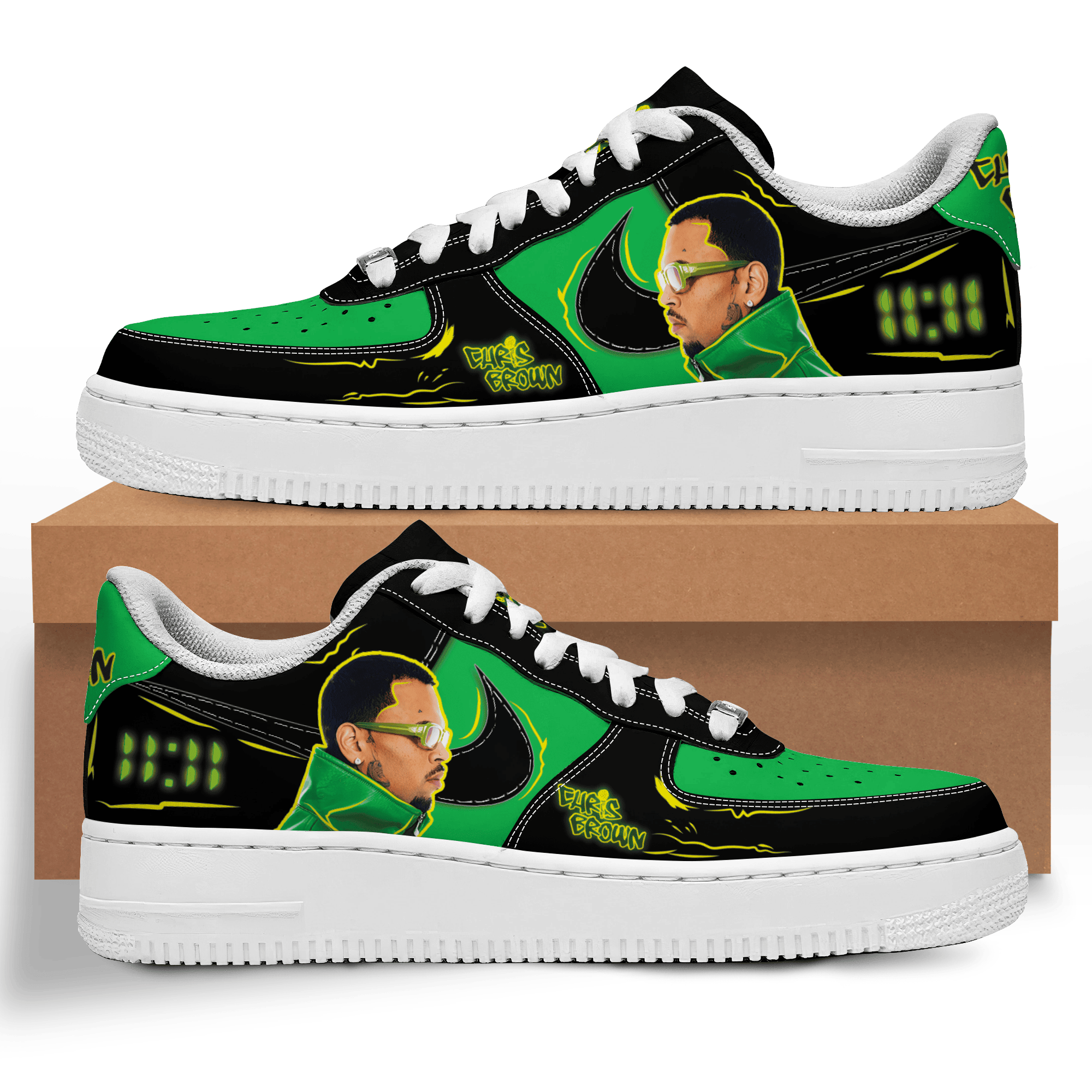 Ideafootwear Chris Brown Air Low-Top Sneakers Shoes For Men And Women
