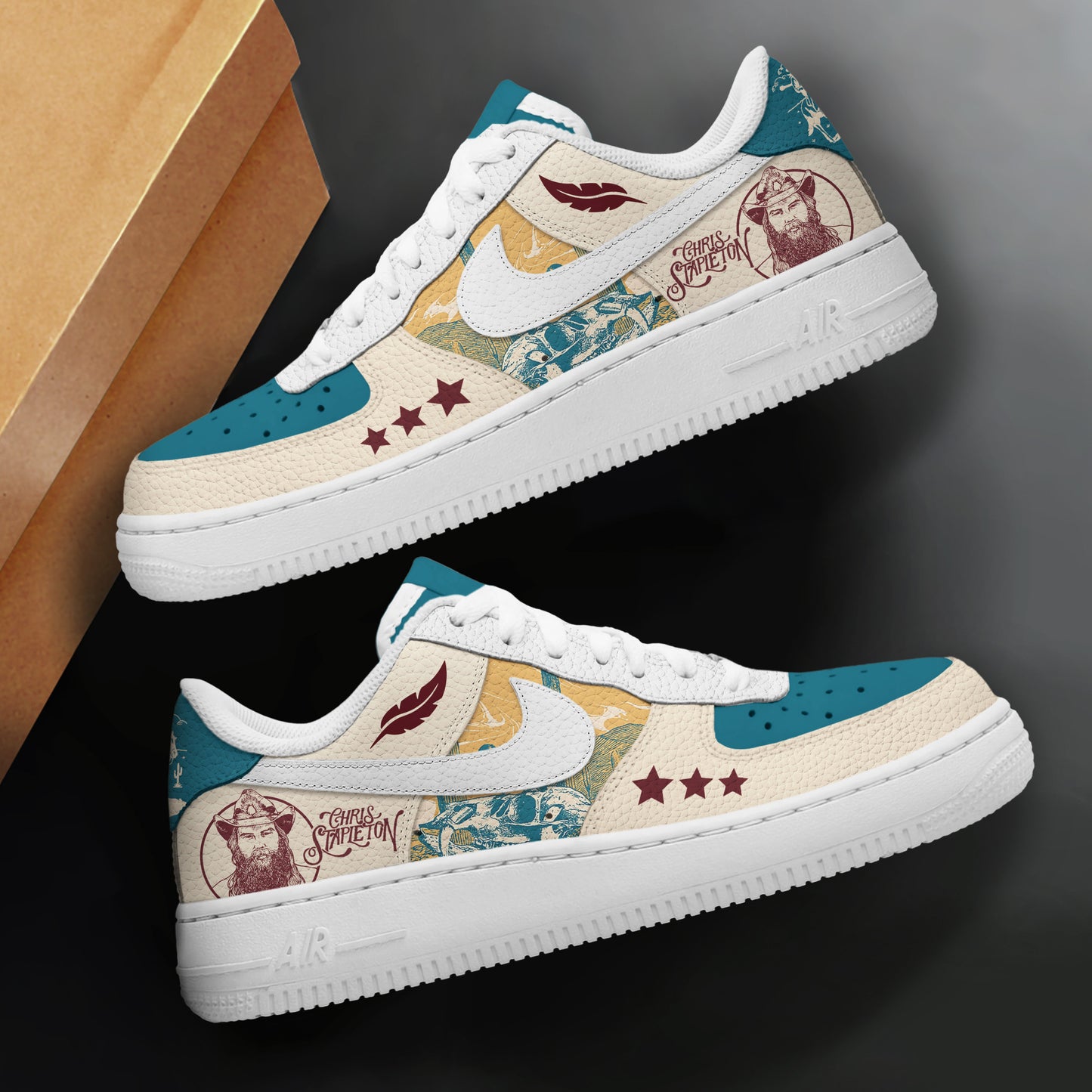 Ideafootwear Chris Stapleton Air Low-Top Sneakers Shoes For Men And Women
