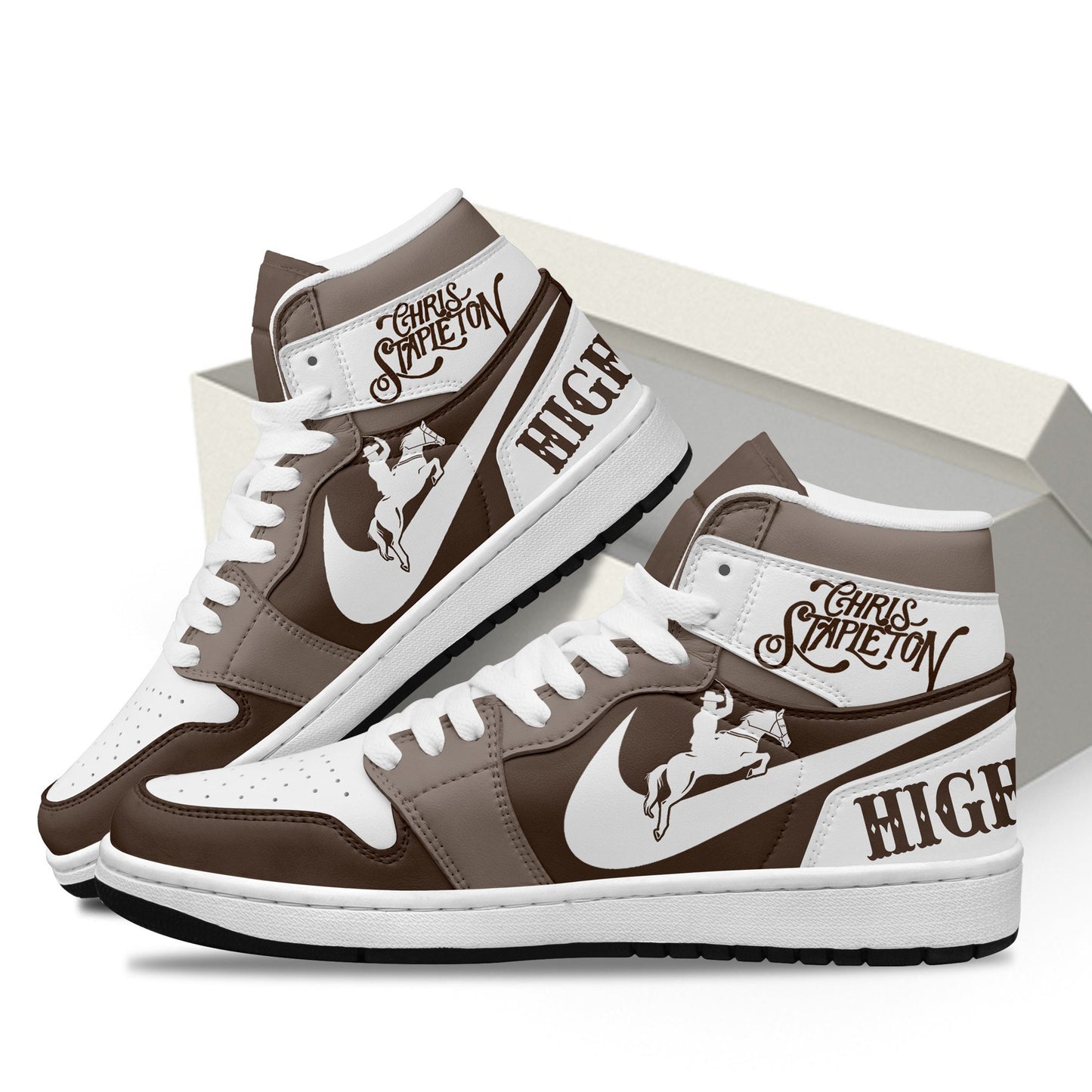 Ideafootwear Chris Stapleton AJ1 High Sneakers Shoes For Men And Women