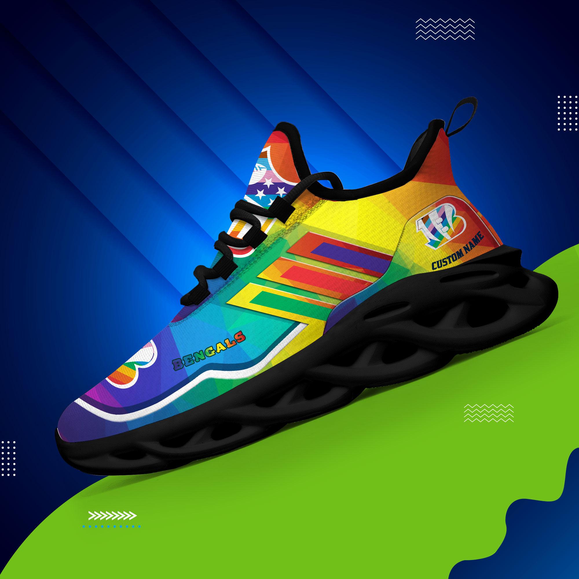 Ideafootwear Cincinnati Bengals Max Soul Shoes Sneakers For Men And Women