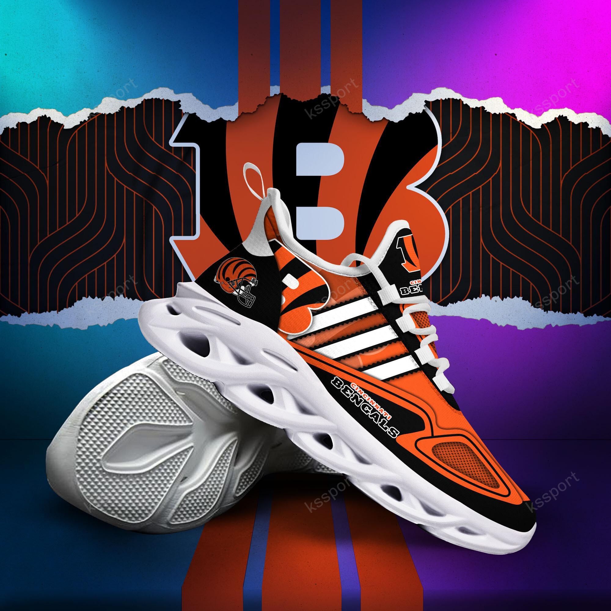 Ideafootwear Cincinnati Bengals Max Soul Shoes Sneakers For Men And Women
