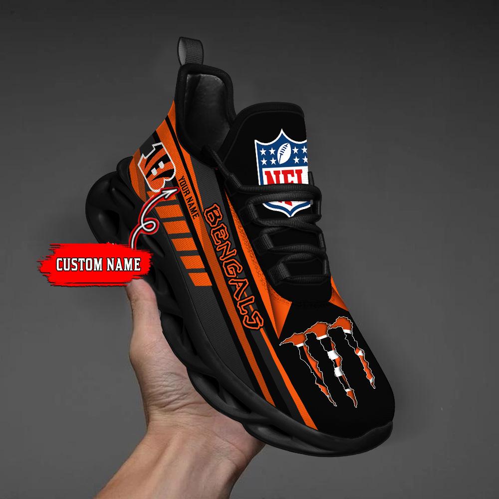 Ideafootwear Cincinnati Bengals Max Soul Shoes Sneakers For Men And Women