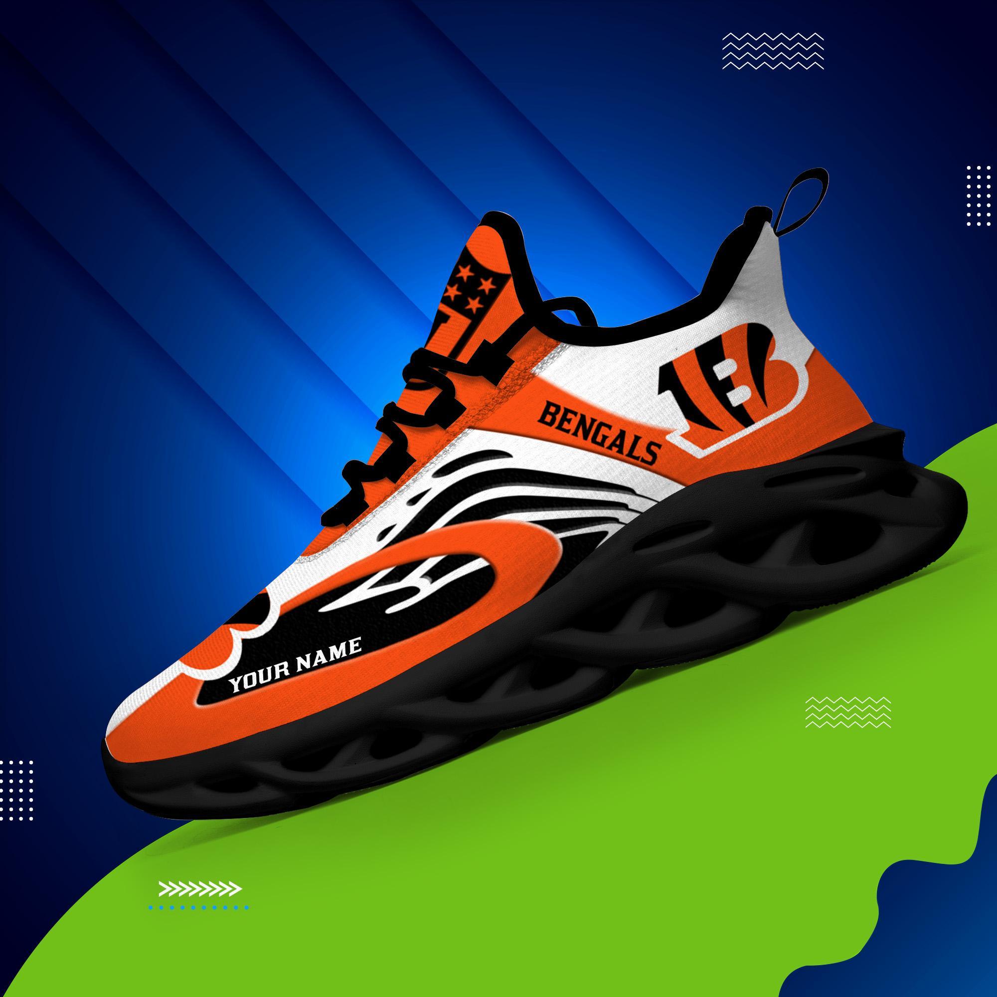 Ideafootwear Cincinnati Bengals Max Soul Shoes Sneakers For Men And Women