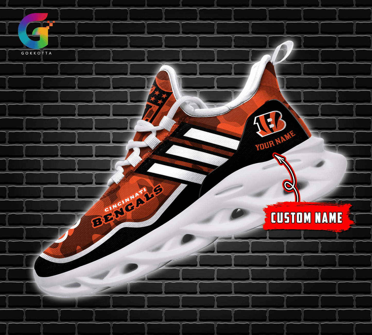 Ideafootwear Cincinnati Bengals Max Soul Shoes Sneakers For Men And Women