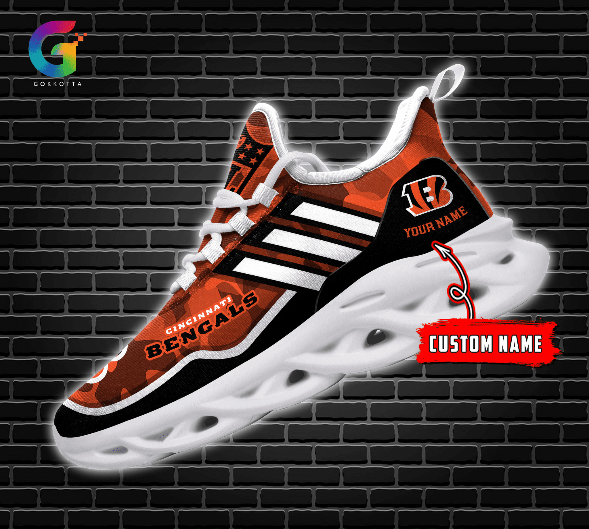 Ideafootwear Cincinnati Bengals Max Soul Shoes Sneakers For Men And Women