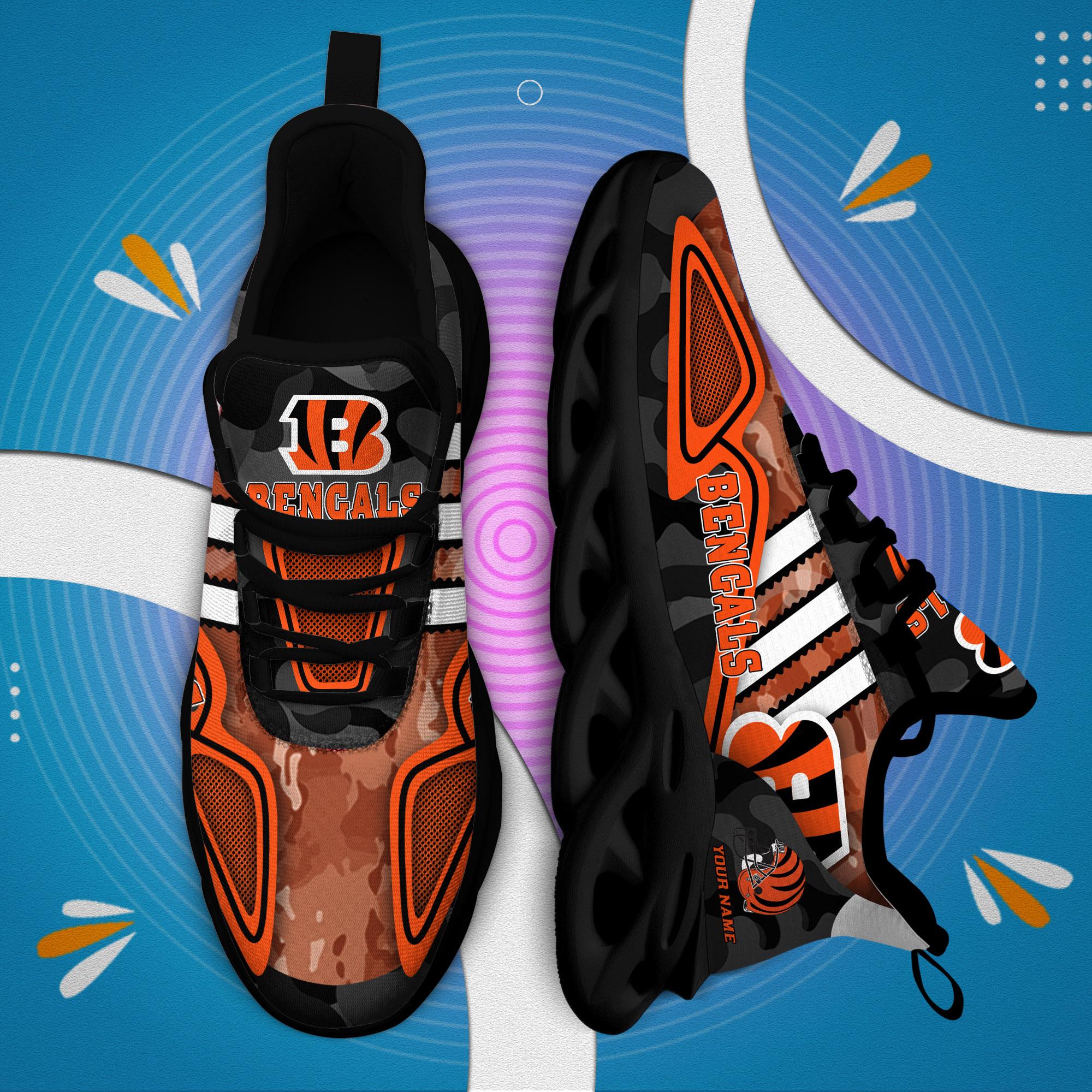 Ideafootwear Cincinnati Bengals Max Soul Shoes Sneakers For Men And Women