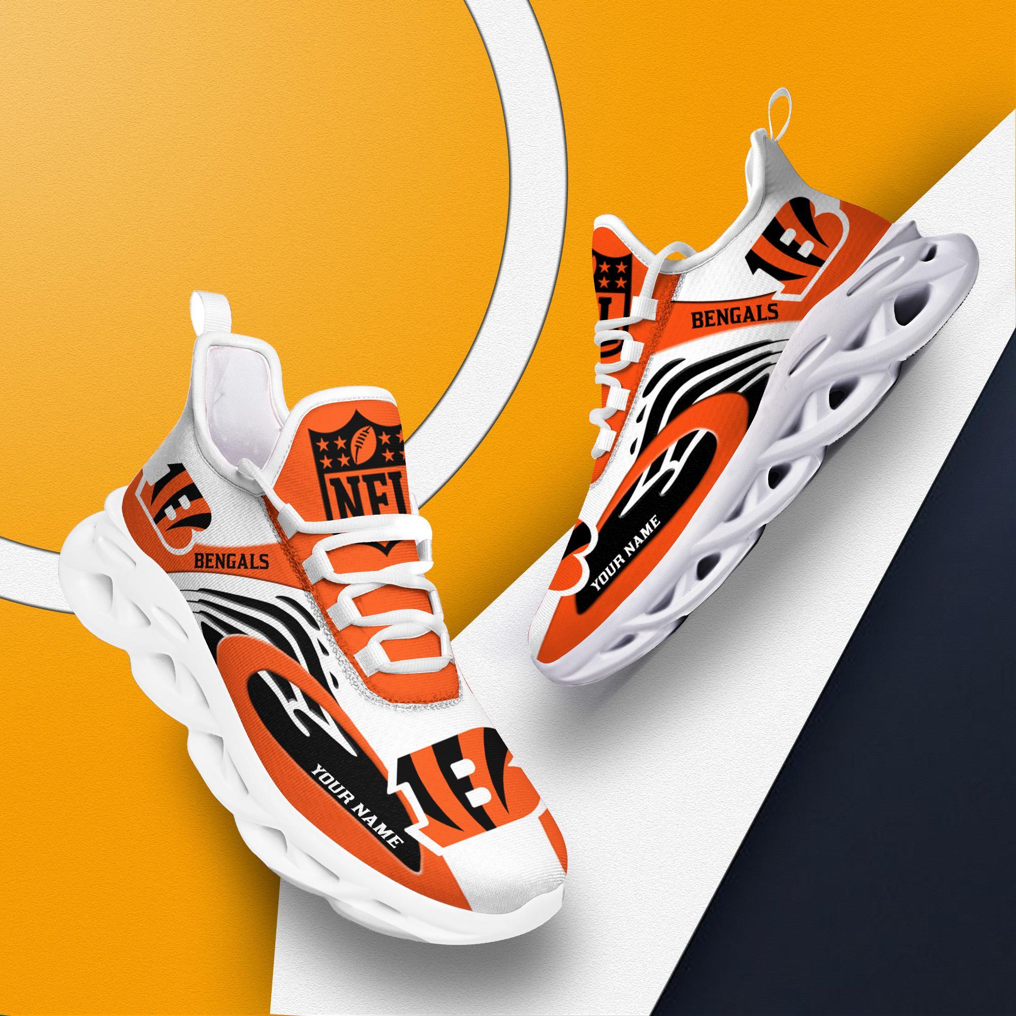 Ideafootwear Cincinnati Bengals Max Soul Shoes Sneakers For Men And Women
