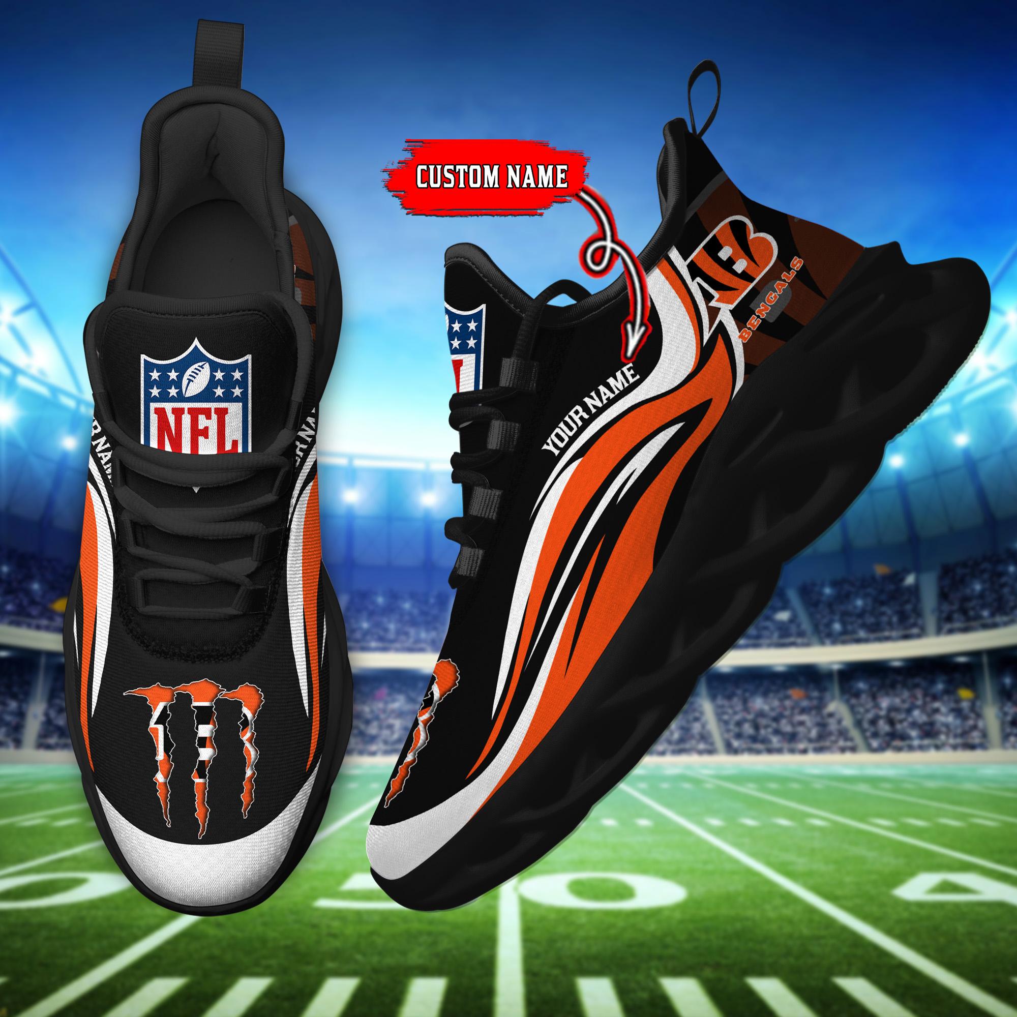 Ideafootwear Cincinnati Bengals Max Soul Shoes Sneakers For Men And Women