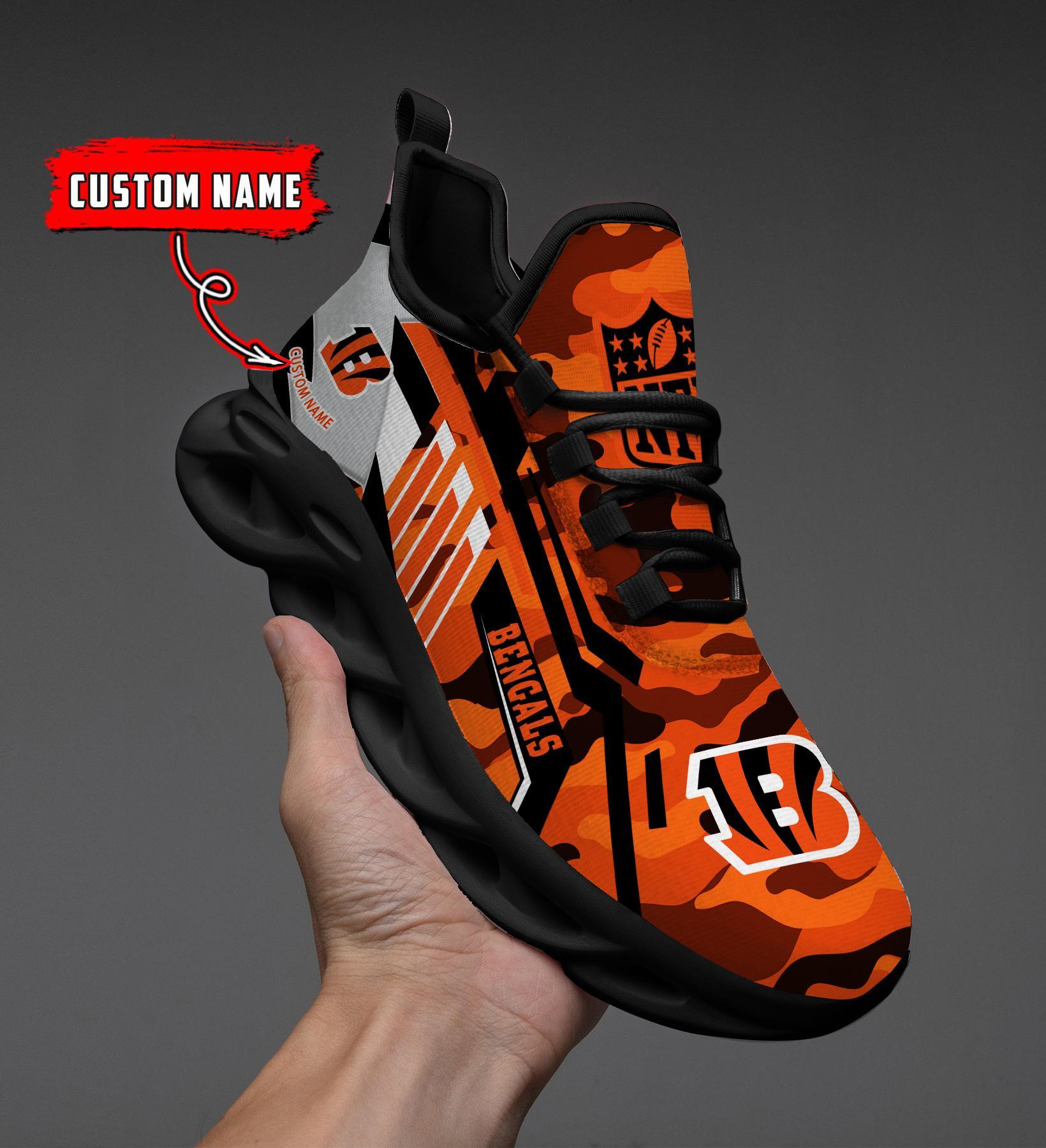 Ideafootwear Cincinnati Bengals Max Soul Shoes Sneakers For Men And Women