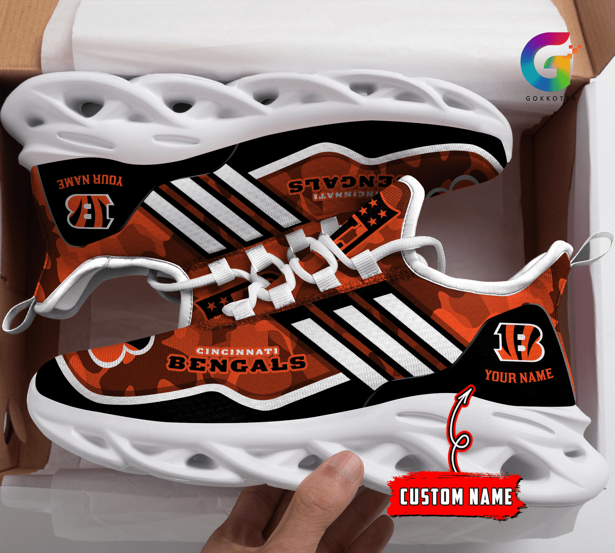 Ideafootwear Cincinnati Bengals Max Soul Shoes Sneakers For Men And Women