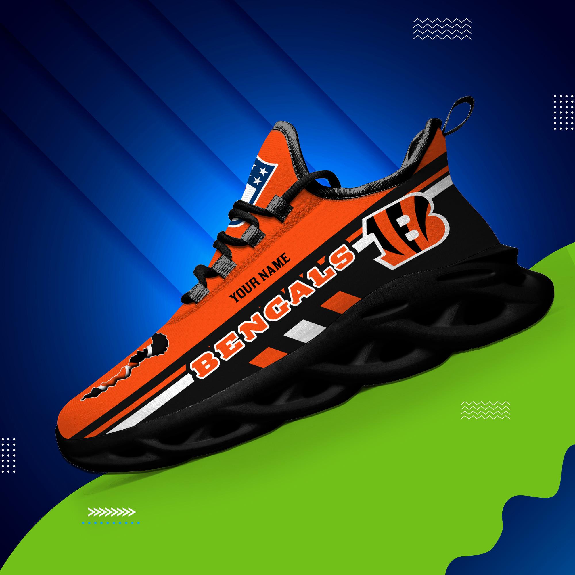 Ideafootwear Cincinnati Bengals Max Soul Shoes Sneakers For Men And Women