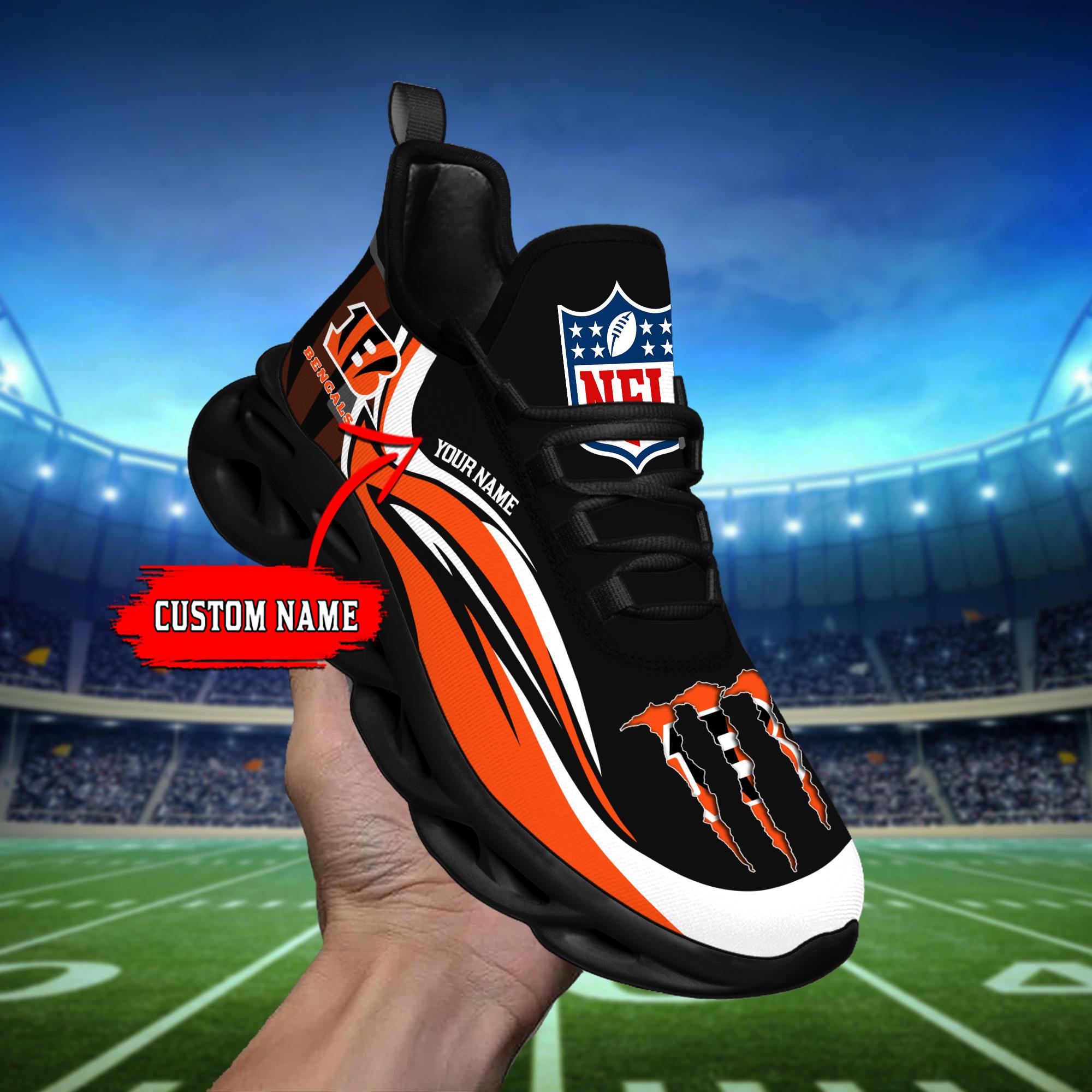 Ideafootwear Cincinnati Bengals Max Soul Shoes Sneakers For Men And Women