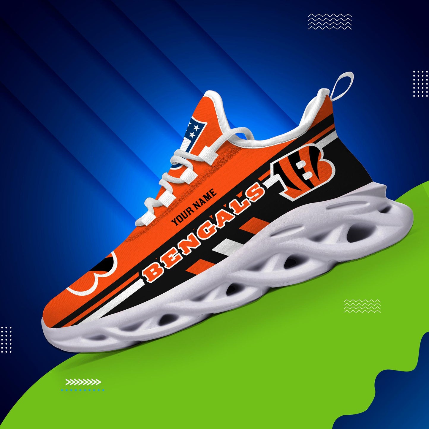 Ideafootwear Cincinnati Bengals Max Soul Shoes Sneakers For Men And Women