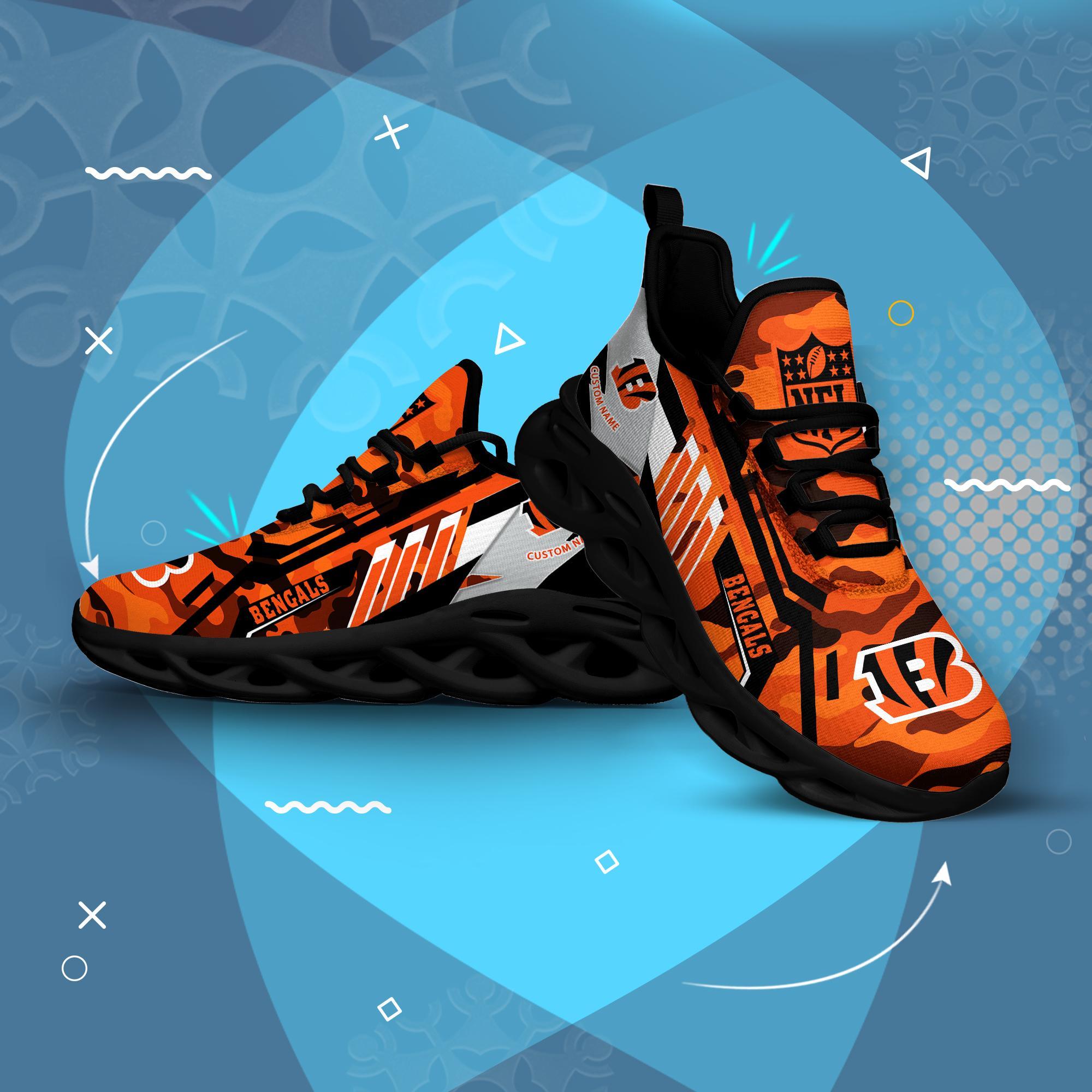 Ideafootwear Cincinnati Bengals Max Soul Shoes Sneakers For Men And Women