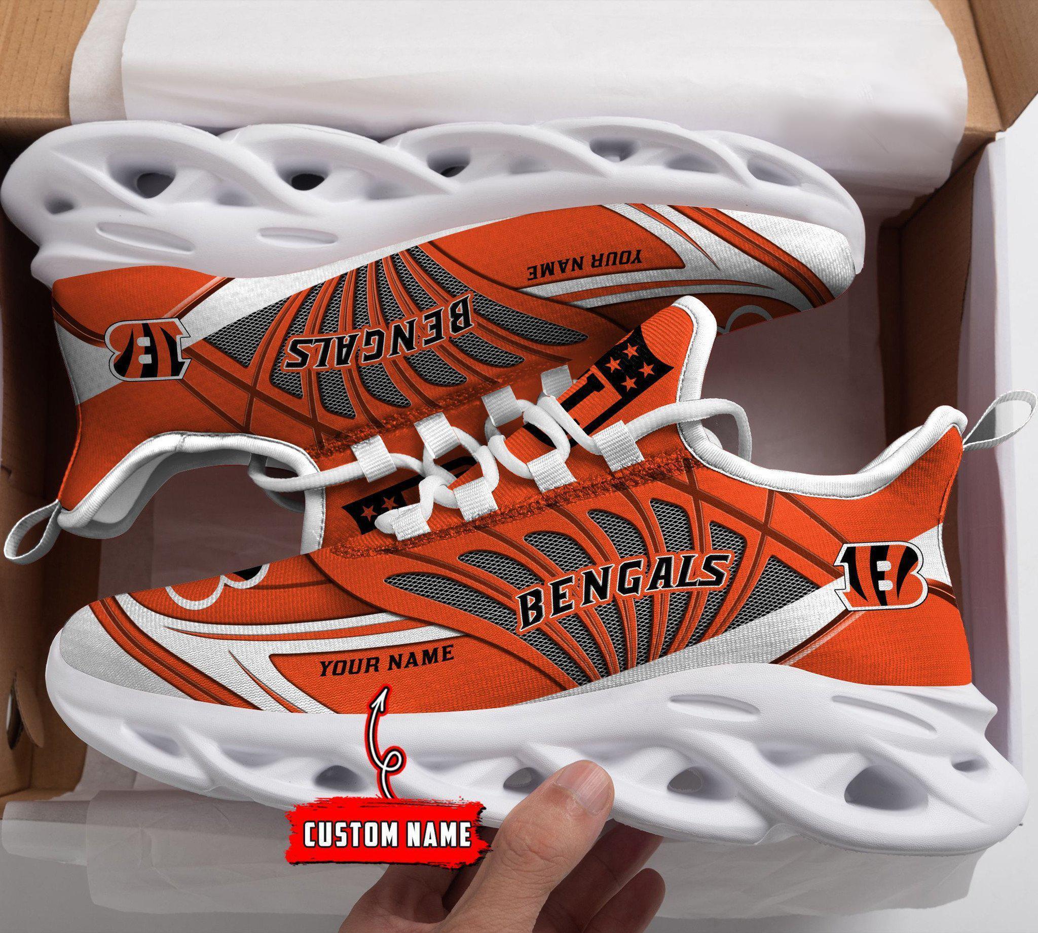 Ideafootwear Cincinnati Bengals Max Soul Shoes Sneakers For Men And Women