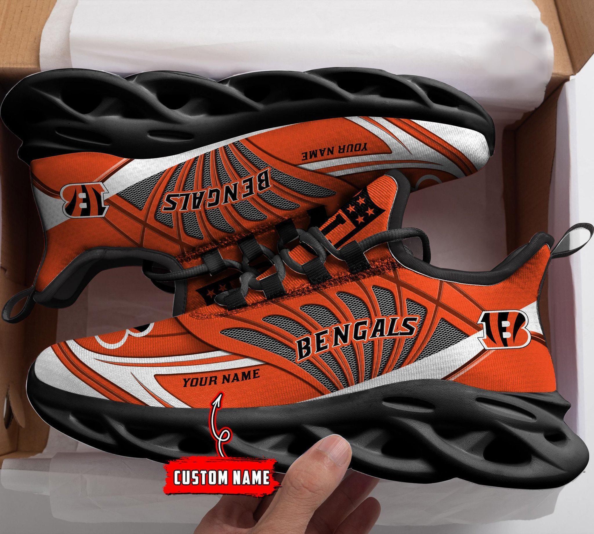 Ideafootwear Cincinnati Bengals Max Soul Shoes Sneakers For Men And Women