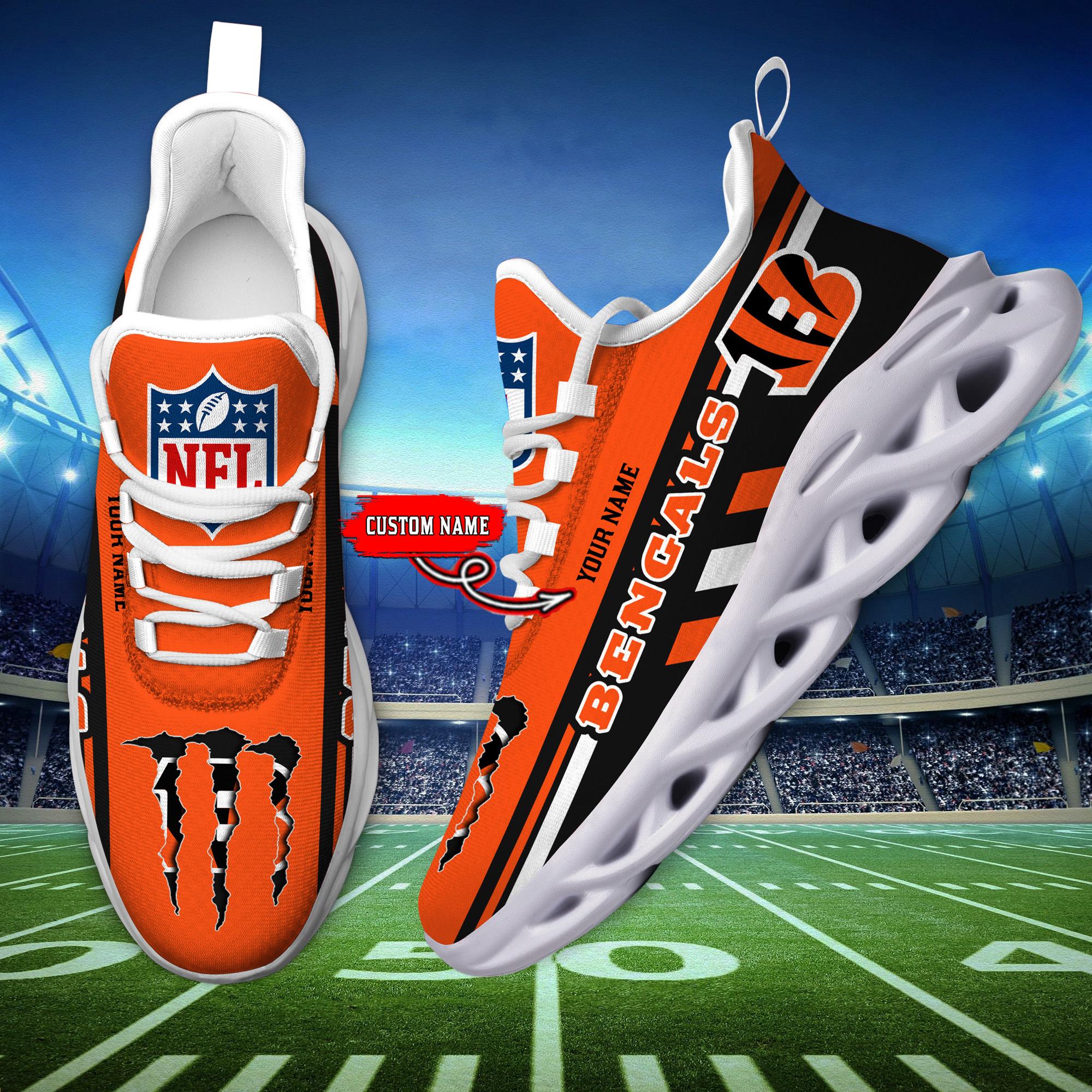 Ideafootwear Cincinnati Bengals Max Soul Shoes Sneakers For Men And Women