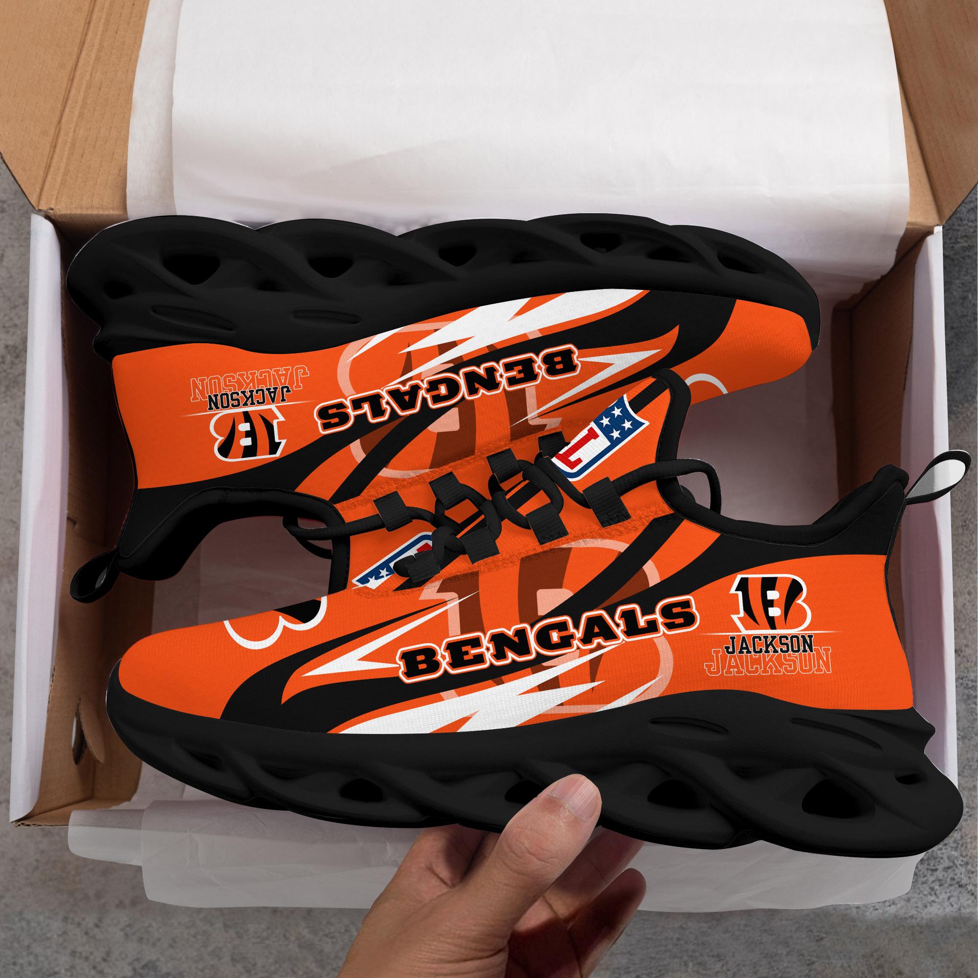 Ideafootwear Cincinnati Bengals Max Soul Shoes Sneakers For Men And Women