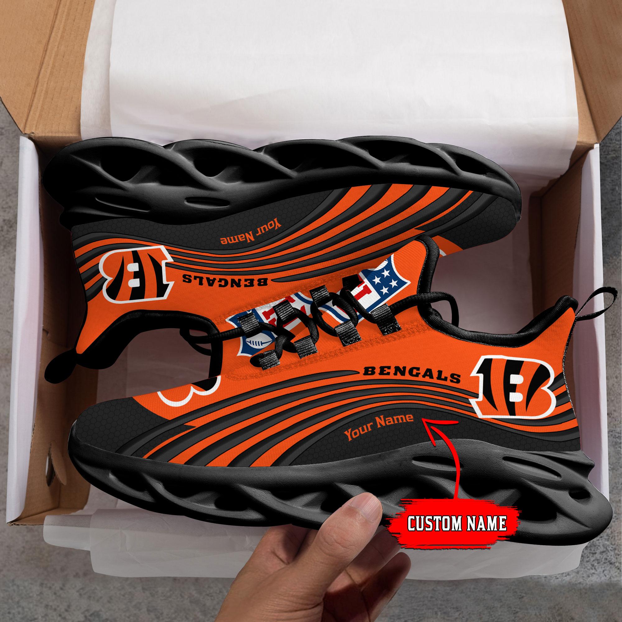 Ideafootwear Cincinnati Bengals Max Soul Shoes Sneakers For Men And Women