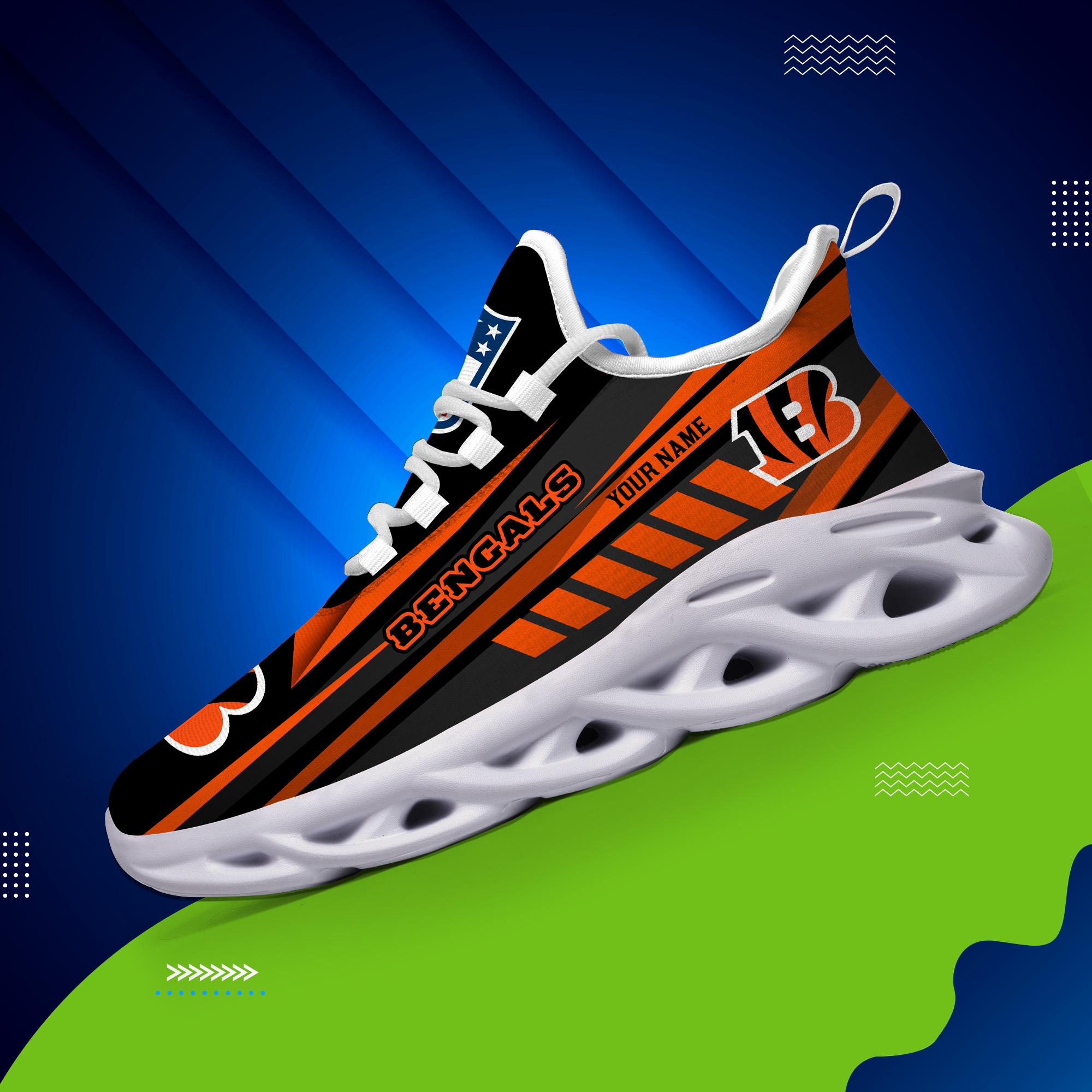 Ideafootwear Cincinnati Bengals Max Soul Shoes Sneakers For Men And Women