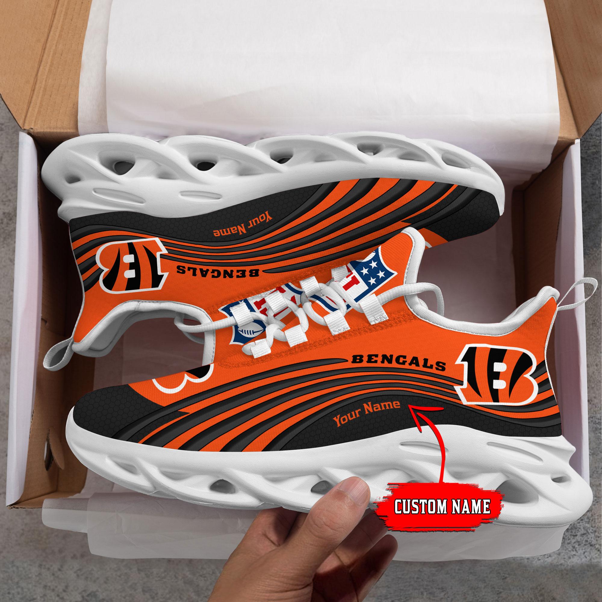Ideafootwear Cincinnati Bengals Max Soul Shoes Sneakers For Men And Women