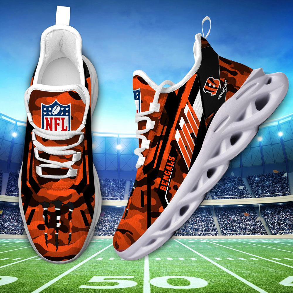 Ideafootwear Cincinnati Bengals Max Soul Shoes Sneakers For Men And Women