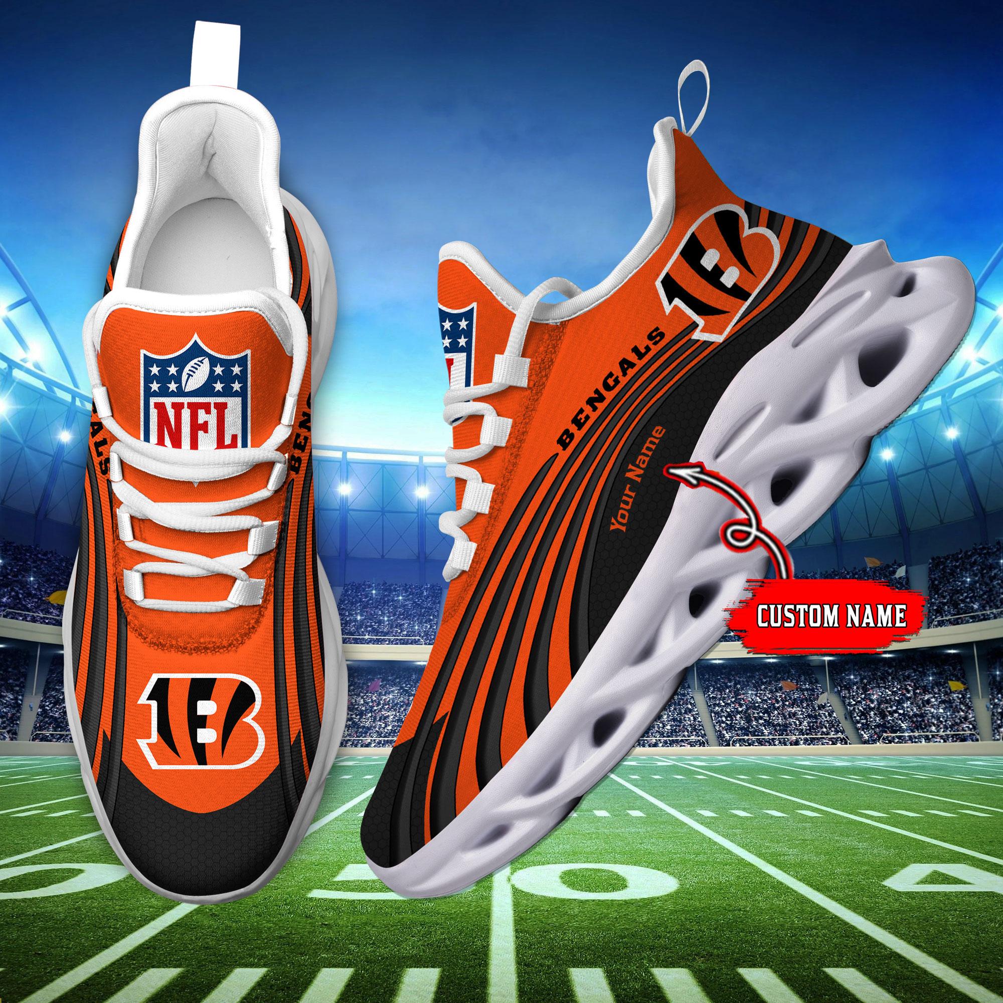 Ideafootwear Cincinnati Bengals Max Soul Shoes Sneakers For Men And Women