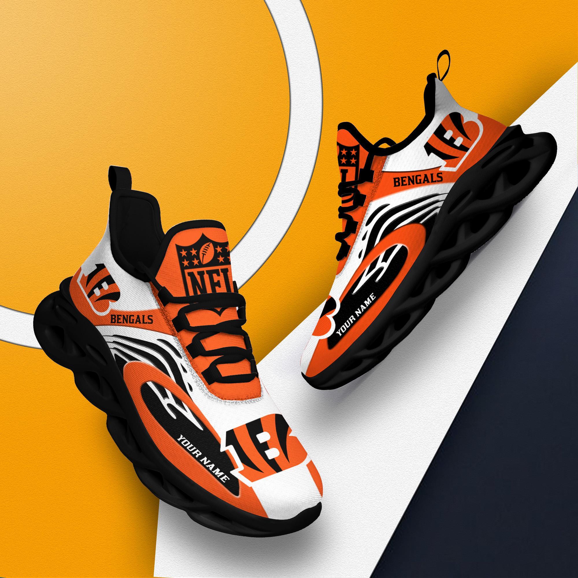 Ideafootwear Cincinnati Bengals Max Soul Shoes Sneakers For Men And Women