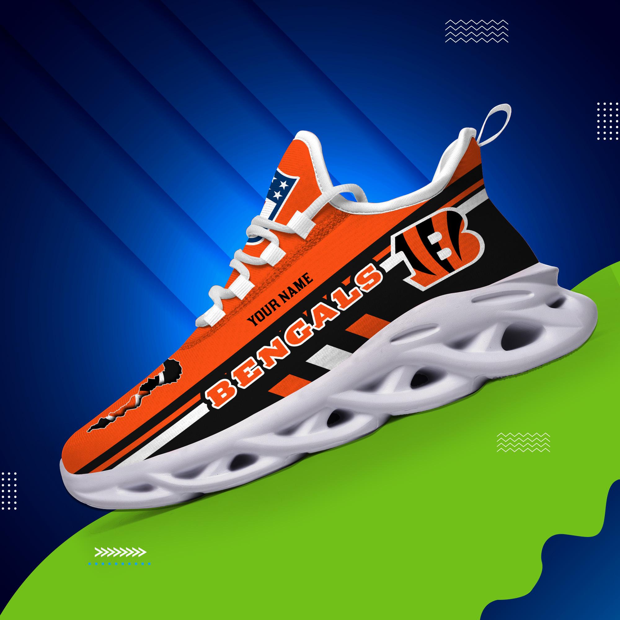 Ideafootwear Cincinnati Bengals Max Soul Shoes Sneakers For Men And Women