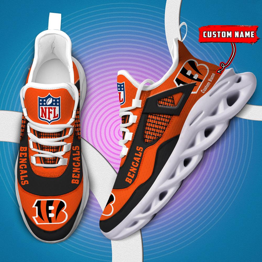 Ideafootwear Cincinnati Bengals Max Soul Shoes Sneakers For Men And Women