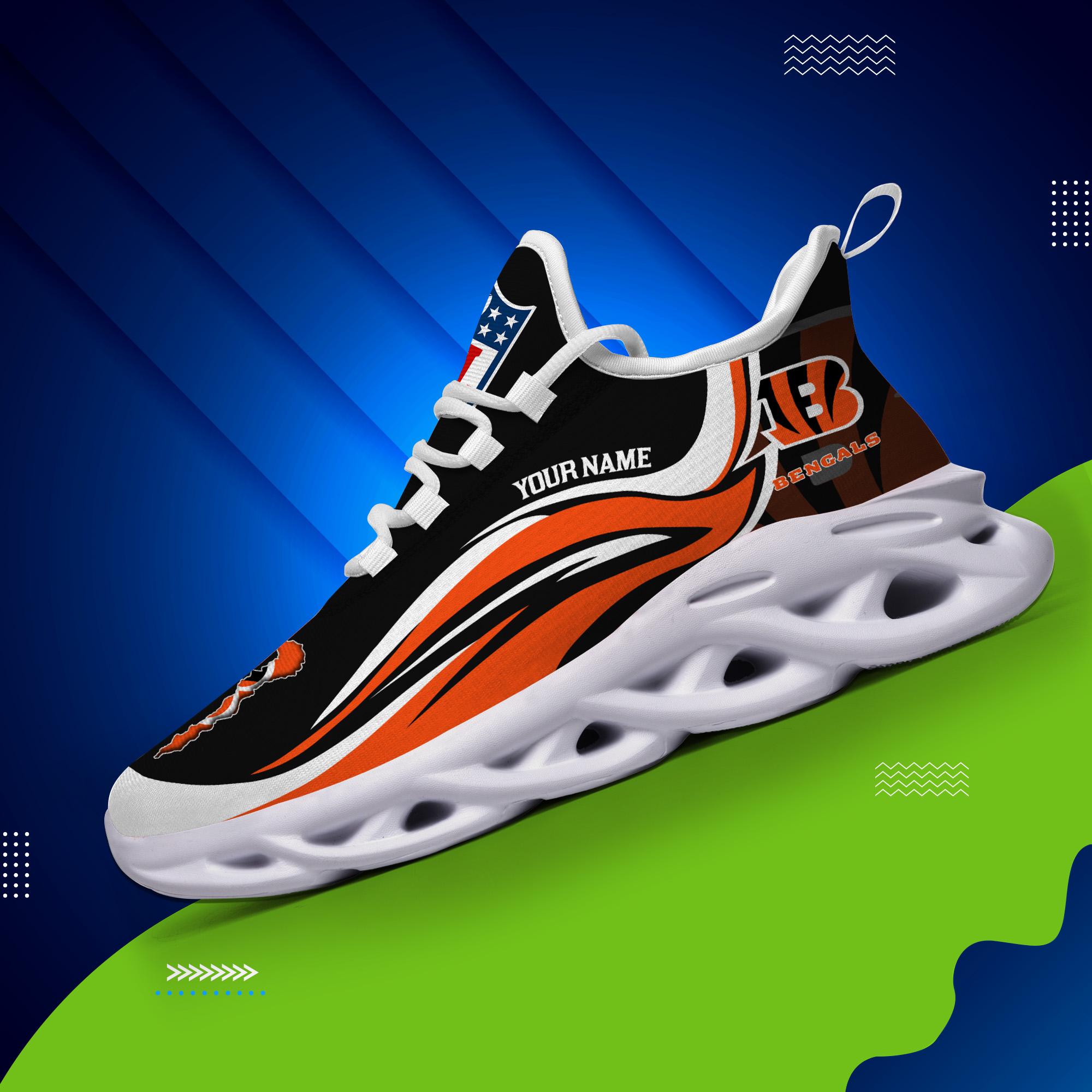 Ideafootwear Cincinnati Bengals Max Soul Shoes Sneakers For Men And Women
