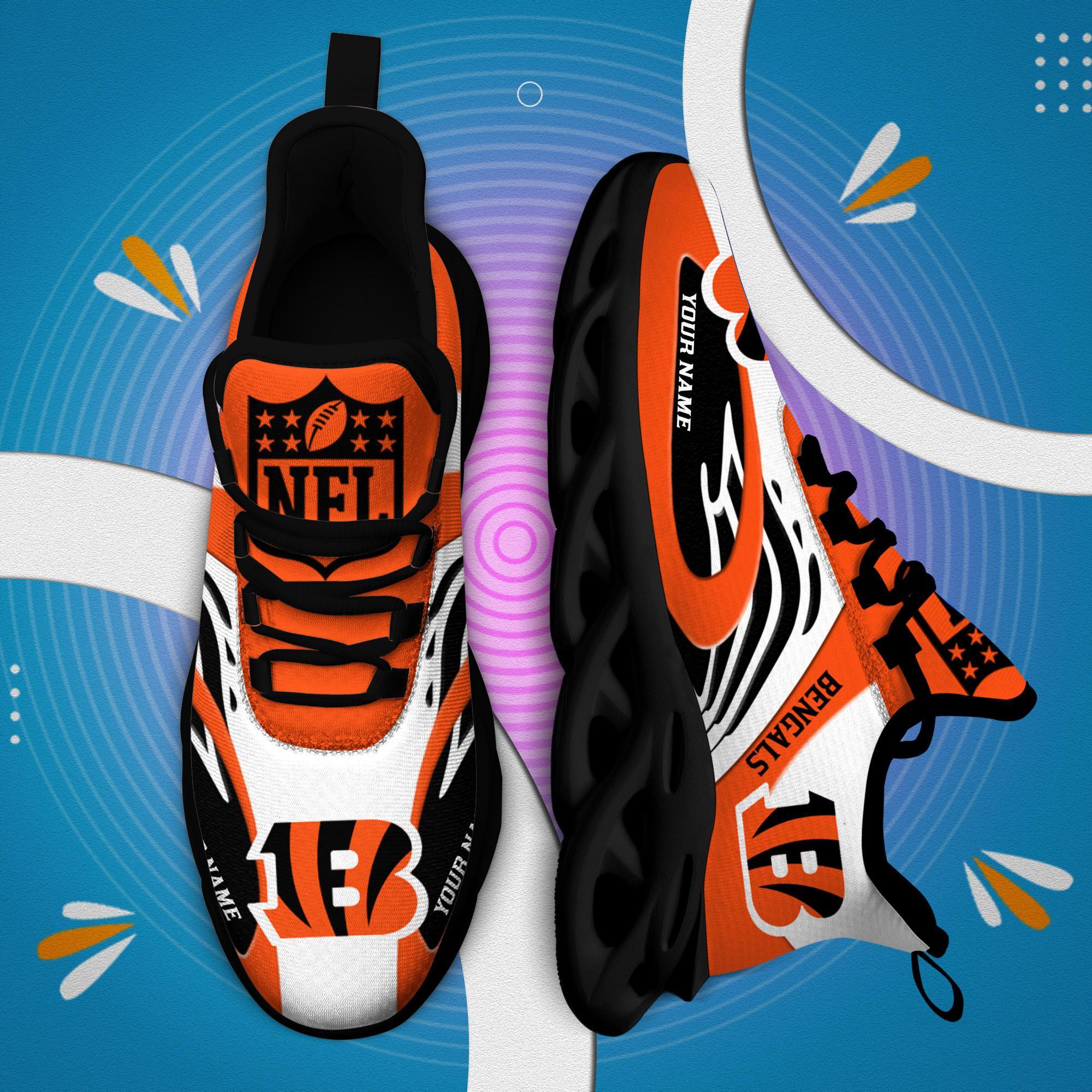 Ideafootwear Cincinnati Bengals Max Soul Shoes Sneakers For Men And Women