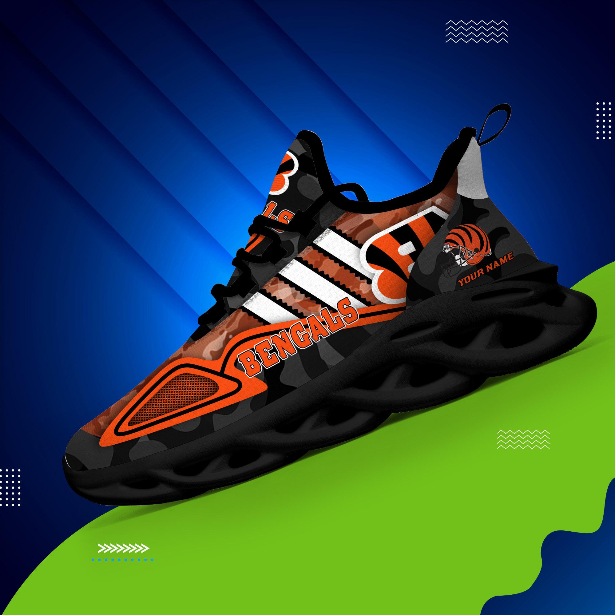 Ideafootwear Cincinnati Bengals Max Soul Shoes Sneakers For Men And Women