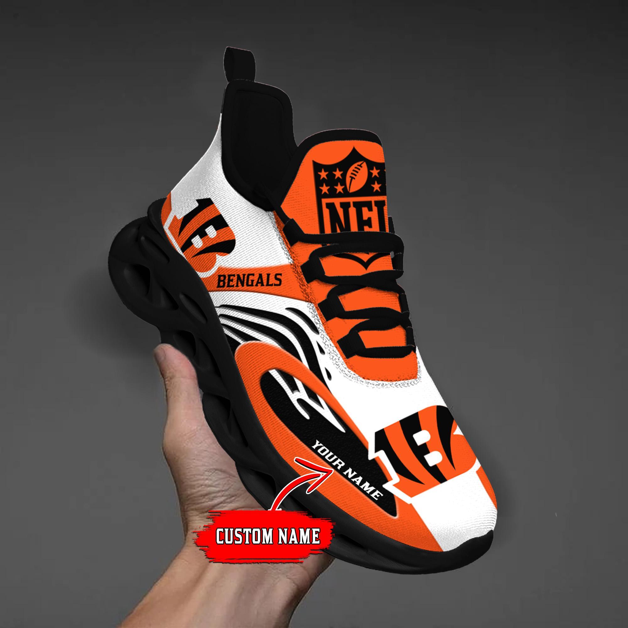 Ideafootwear Cincinnati Bengals Max Soul Shoes Sneakers For Men And Women