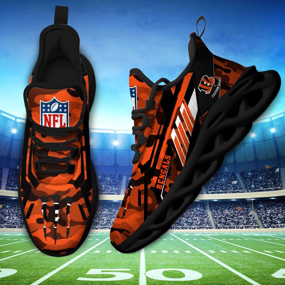 Ideafootwear Cincinnati Bengals Max Soul Shoes Sneakers For Men And Women