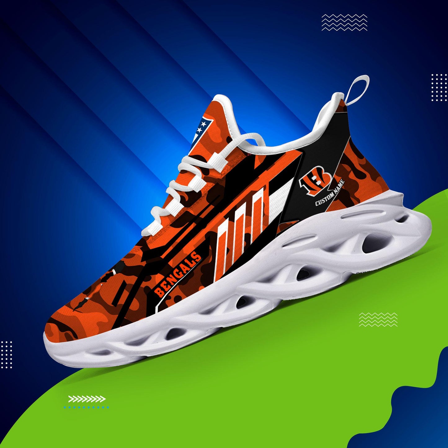 Ideafootwear Cincinnati Bengals Max Soul Shoes Sneakers For Men And Women