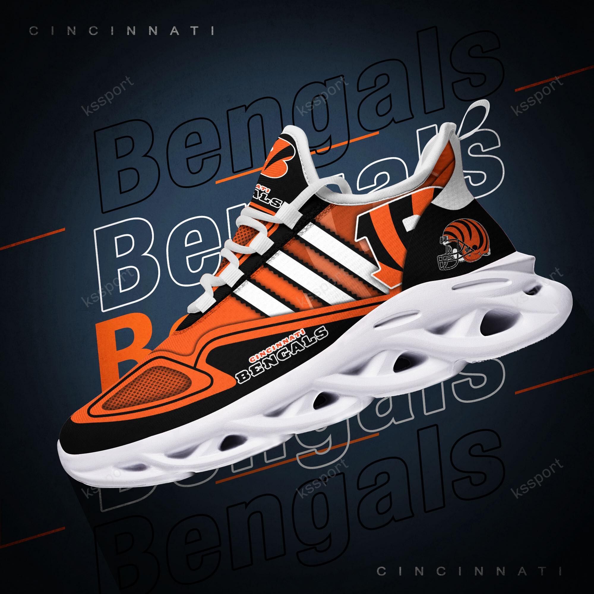 Ideafootwear Cincinnati Bengals Max Soul Shoes Sneakers For Men And Women