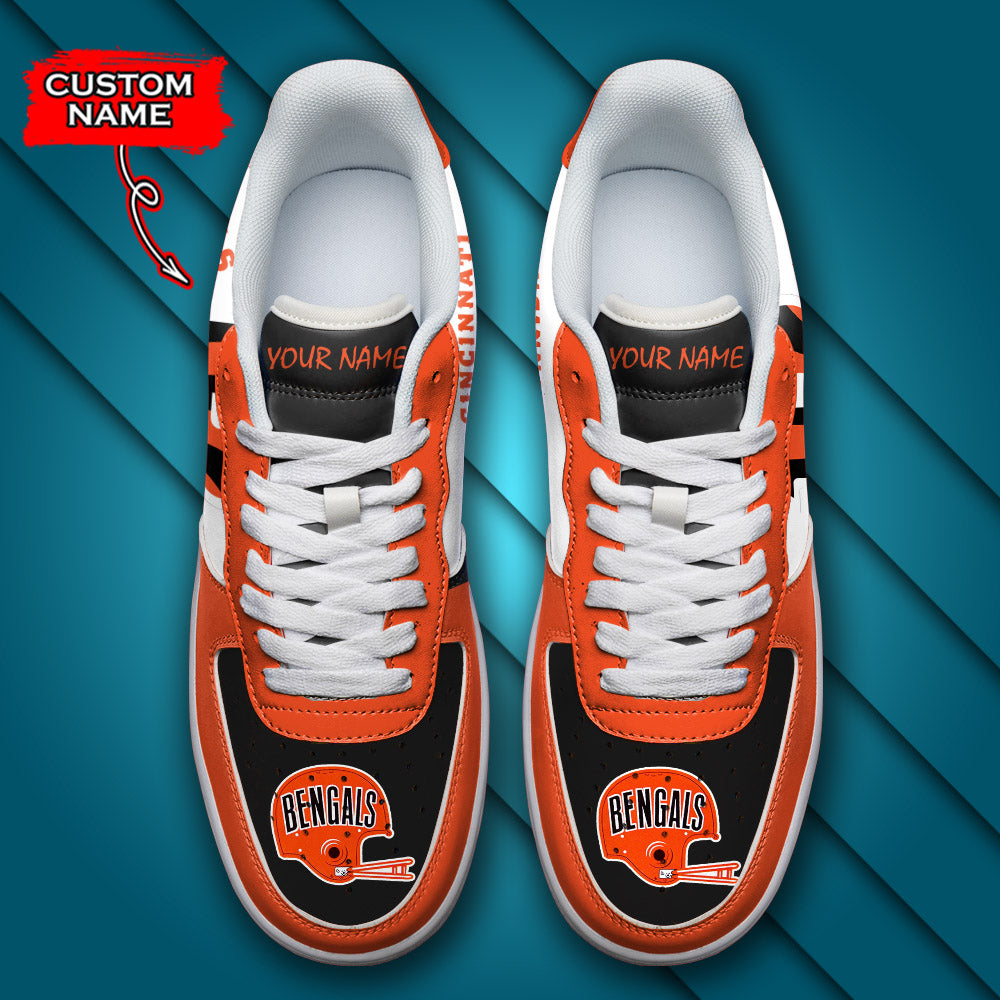 Ideafootwear Cincinnati Bengals NFL Air Low-Top Sneakers Shoes For Men And Women
