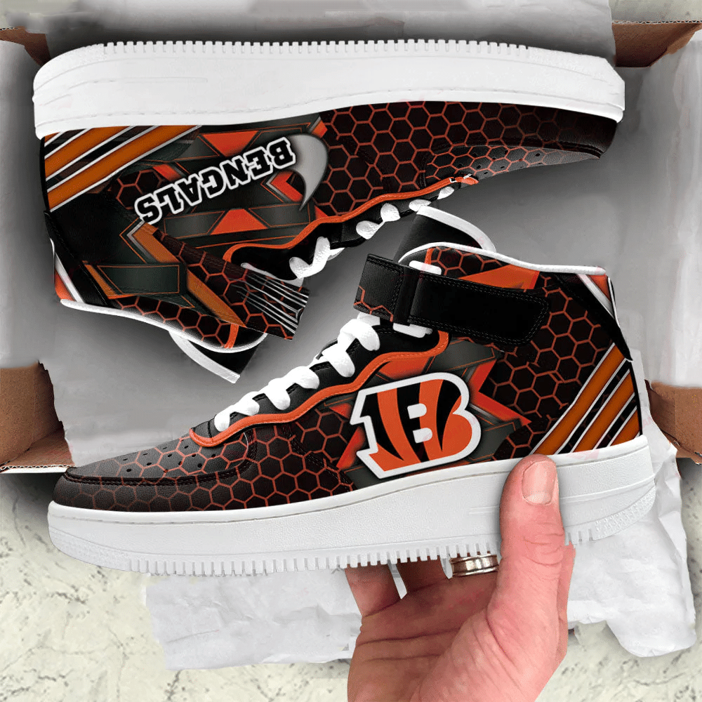 Ideafootwear Cincinnati Bengals NFL Air Low-Top Sneakers Shoes For Men And Women