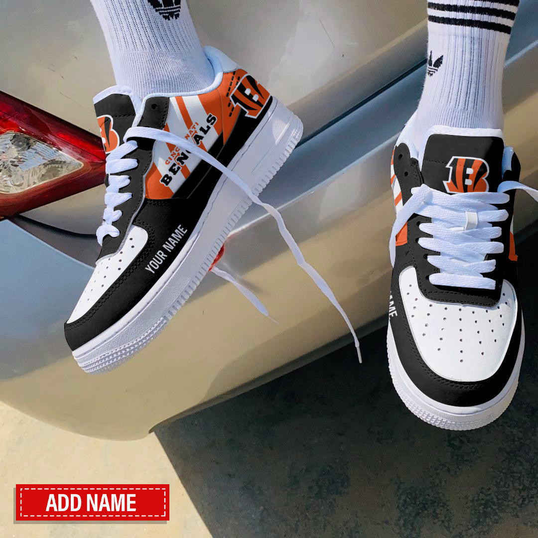 Ideafootwear Cincinnati Bengals NFL Air Low-Top Sneakers Shoes For Men And Women
