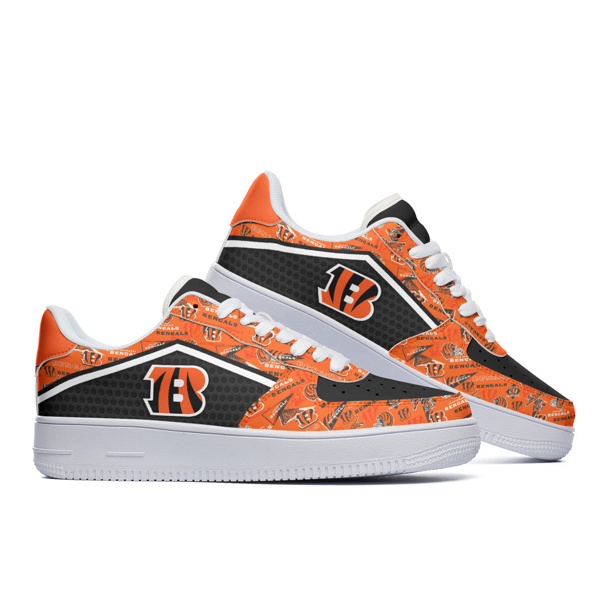 Ideafootwear Cincinnati Bengals NFL Air Low-Top Sneakers Shoes For Men And Women
