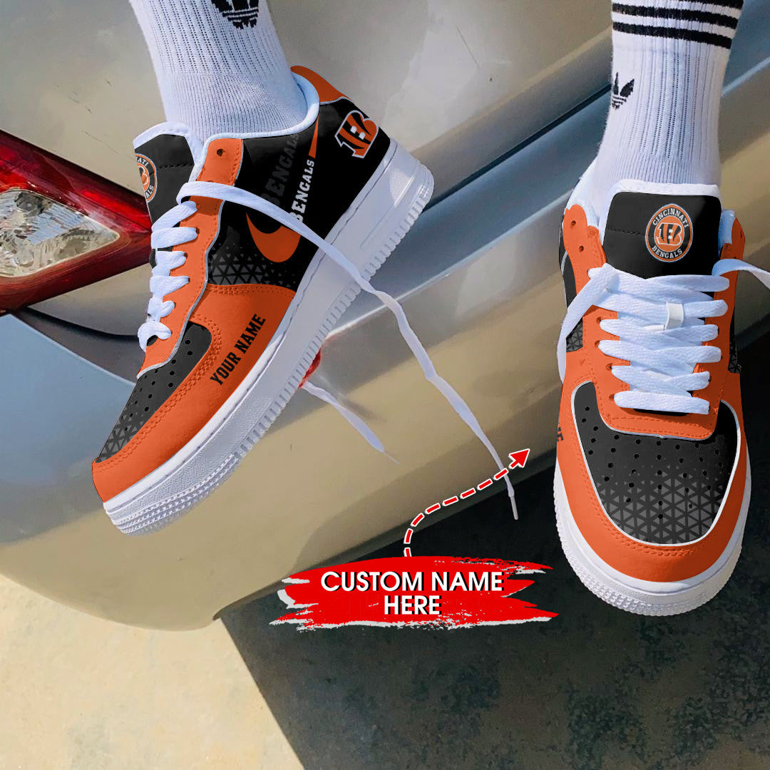 Ideafootwear Cincinnati Bengals NFL Air Low-Top Sneakers Shoes For Men And Women