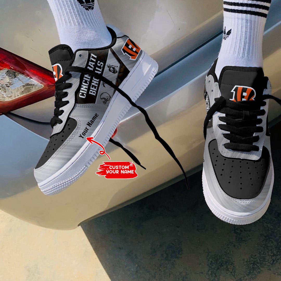 Ideafootwear Cincinnati Bengals NFL Air Low-Top Sneakers Shoes For Men And Women