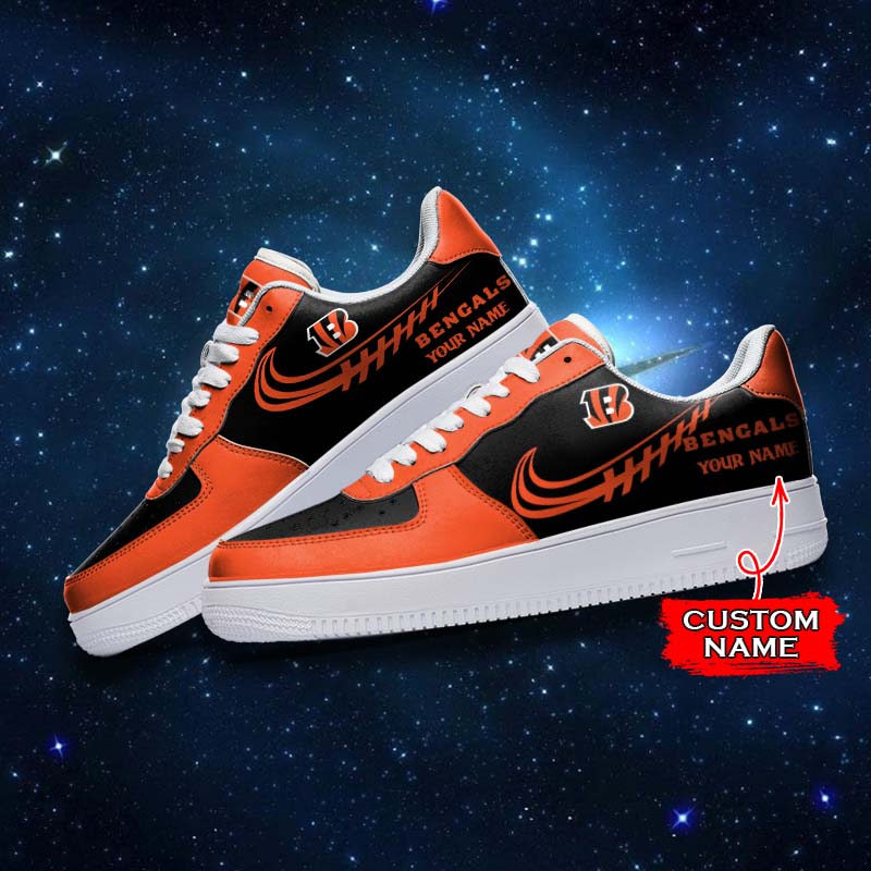 Ideafootwear Cincinnati Bengals NFL Air Low-Top Sneakers Shoes For Men And Women