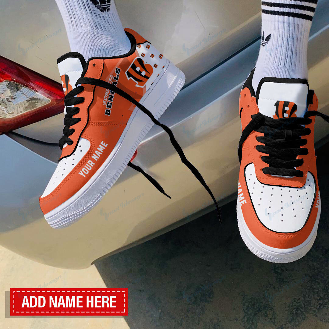 Ideafootwear Cincinnati Bengals NFL Air Low-Top Sneakers Shoes For Men And Women