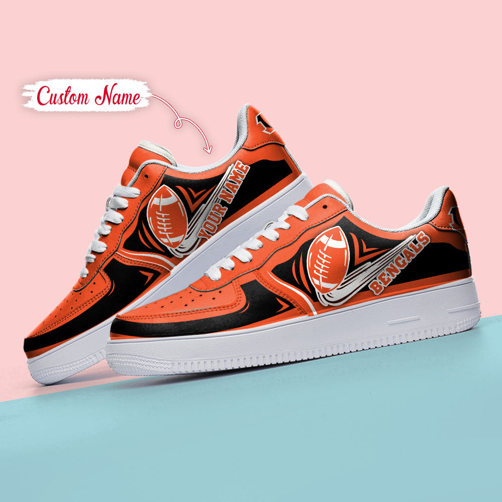 Ideafootwear Cincinnati Bengals NFL Air Low-Top Sneakers Shoes For Men And Women