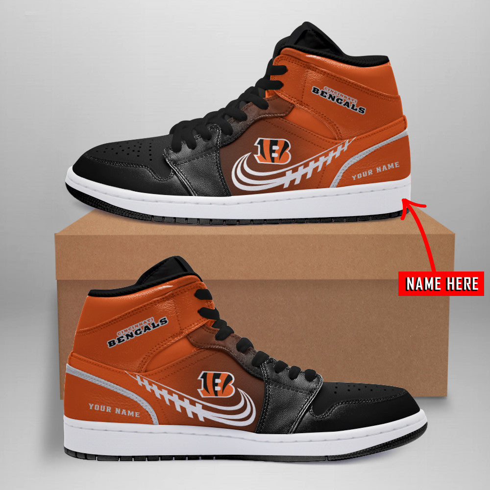 Ideafootwear Cincinnati Bengals NFL AJ1 High Sneakers Shoes For Men And Women
